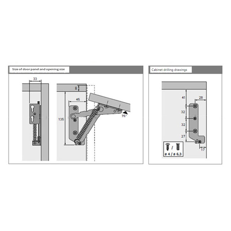 2Pcs Folding Sofa Bed Spring H - Cabinet Hinge Overlay recension och pris