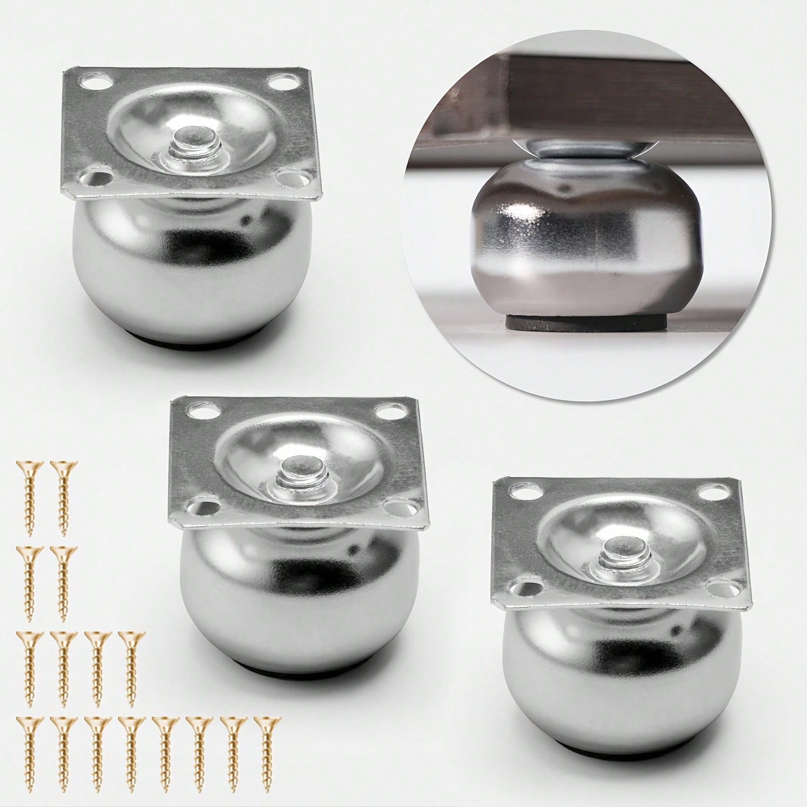 [4 Pieces of Metal Furniture L - Cabinet Hinge Overlay recension och pris