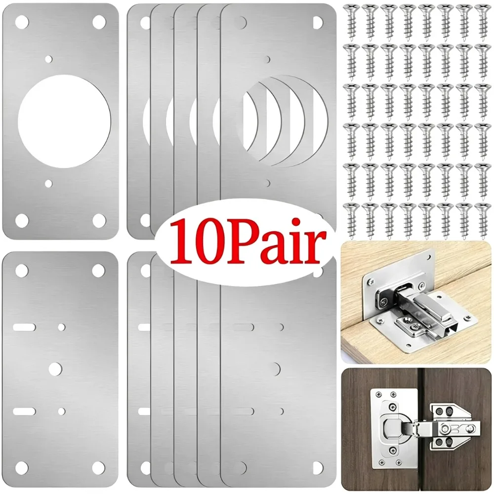 10/1Pairs Hinge Repair Plate K - Cabinet Hinge Overlay recension och pris